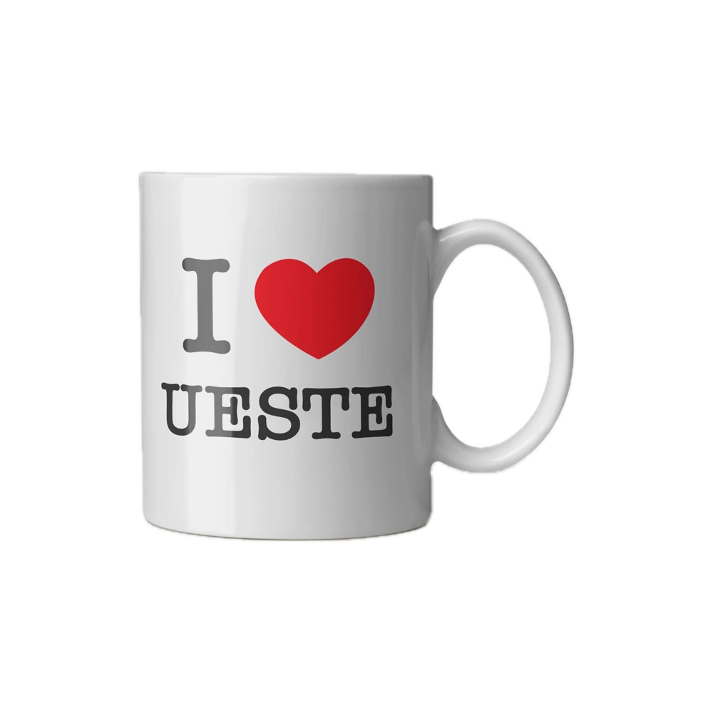 Tasse I love Ueste – freigestellte Ansicht