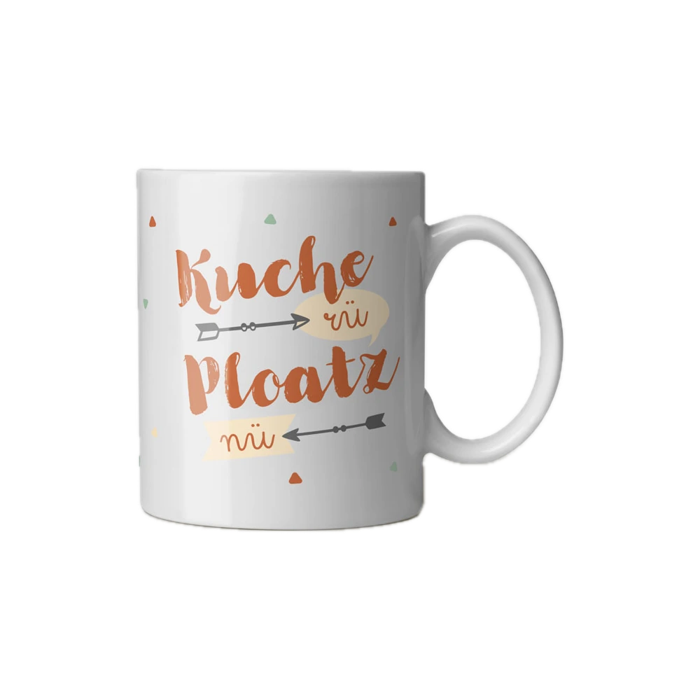 Tasse Kuche rü, Ploatz nü – freigestellte Ansicht